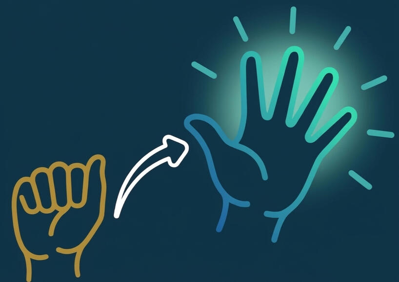 Advanced Clarity Logo Company logo with ASL hands